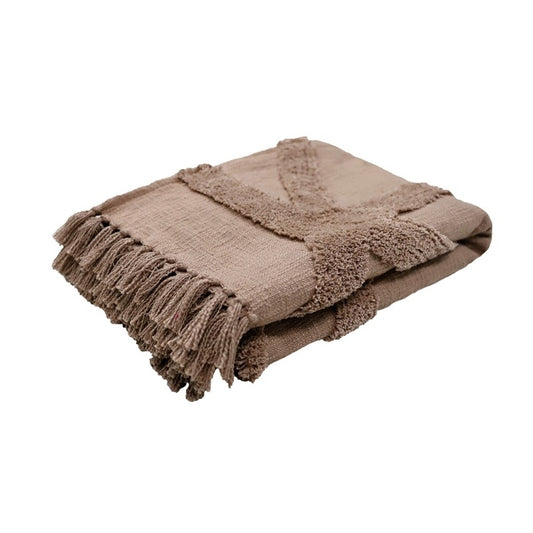 ACCESSOIRE Plaid Taos Taupe coton