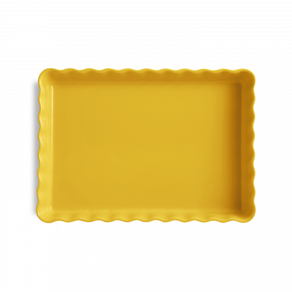 AU FOUR Tourtière rectangulaire Jaune Provence en céramique