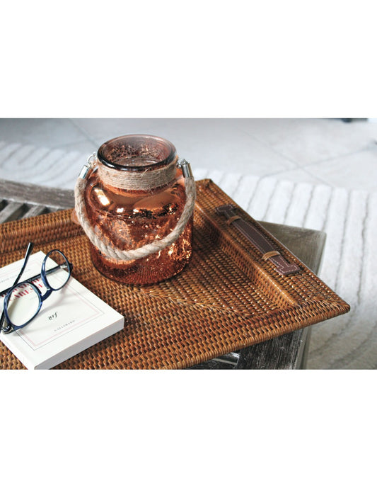 ACCESSOIRE Plateau Oakkan miel en rotin