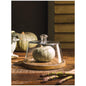 A TABLE Plat et cloche en verre 22cm