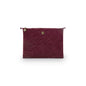 Pochette Velours Bordeau brodé