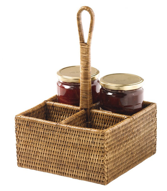 A TABLE Porte pots Miel en rotin