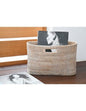 DECORATION Porte-revues Scala Blanc oval en rotin