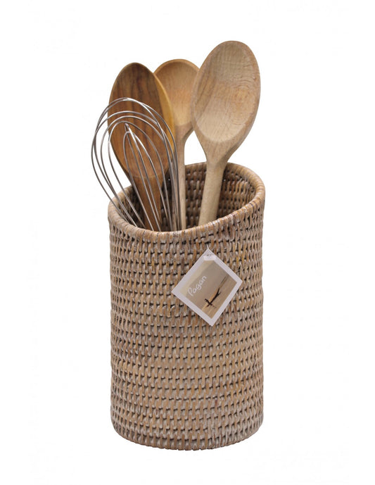EN CUISINE Pot multi-usages Large Blanc en rotin