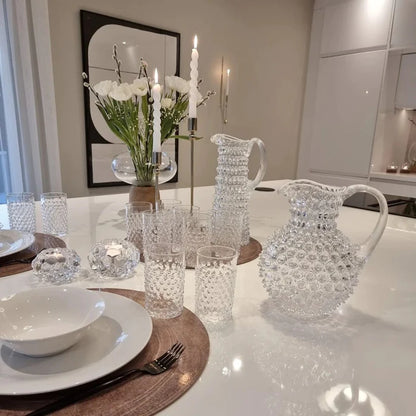A TABLE Carafe cristal de Bohême clair 2L pointe de diamant