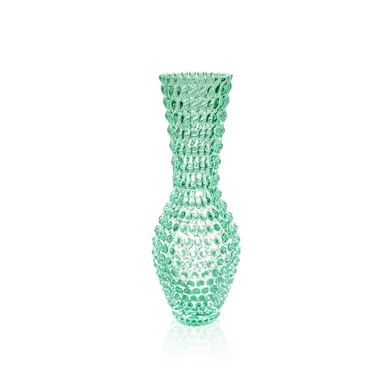 DECORATION Vase à clous Fugu Beryl en cristal de Bohême