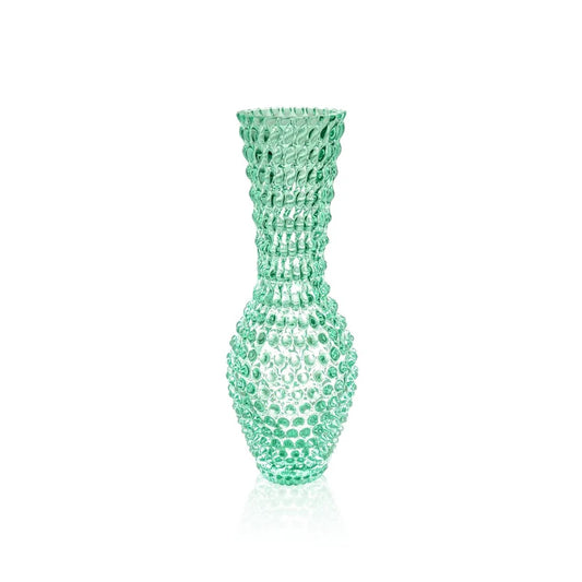DECORATION Vase à clous Fugu Beryl en cristal de Bohême