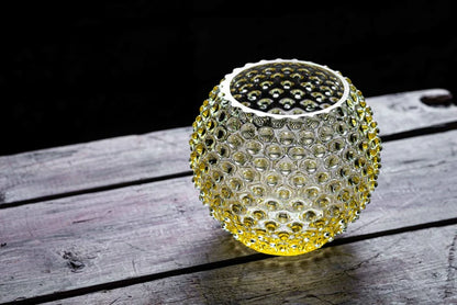DECORATION Vase à clous Citrine en cristal de Bohême