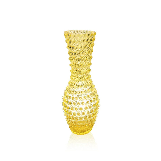 DECORATION Vase à clous Fugu Citrine en cristal de Bohême