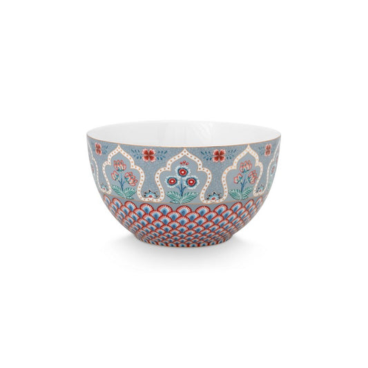 A TABLE Bol Flower Festival Scallop Déco Bleu-clair 18cm en porcelaine
