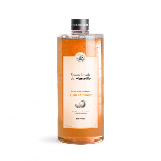 SALLE DE BAIN Savon liquide de Marseille 1L Fleur d'Oranger