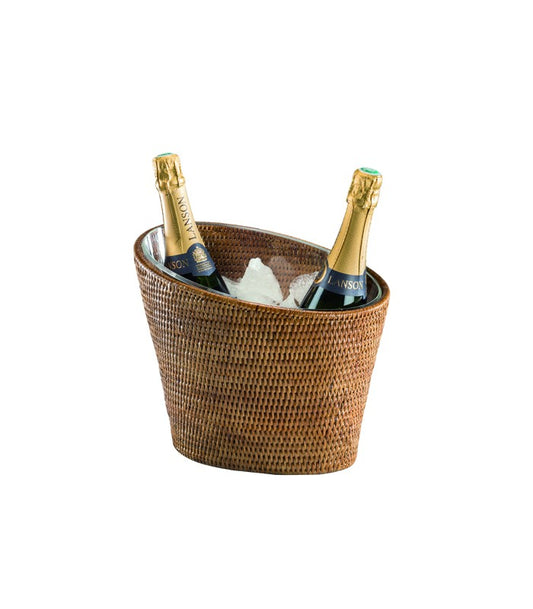 A TABLE Seau à Champagne (2 bouteilles) CLUBBERS Miel en rotin