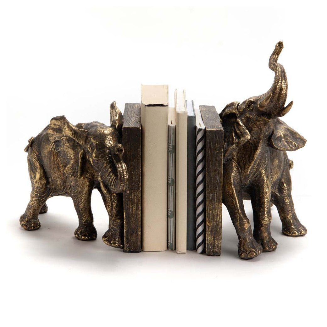 Décoration Serre-livres Eléphant Marron en résine