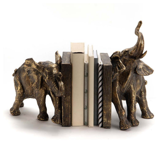 Décoration Serre-livres Eléphant Marron en résine
