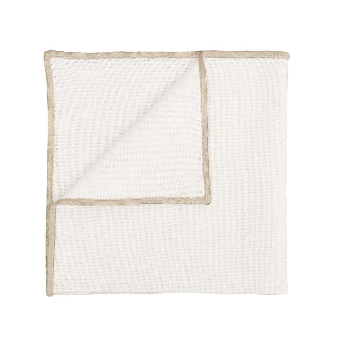 Serviette de table lin-coton 40x40 Blanc