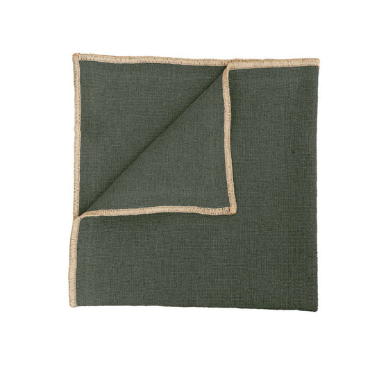 Serviette de table lin-coton 40x40 Kaki