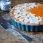 AU FOUR Tourtière haute 28cm Bleu Calanque en céramique