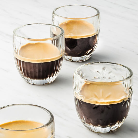 A TABLE Verre Set de 4 tasses Expresso transparents TROQUET