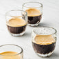 A TABLE Verre Set de 4 tasses Expresso transparents TROQUET