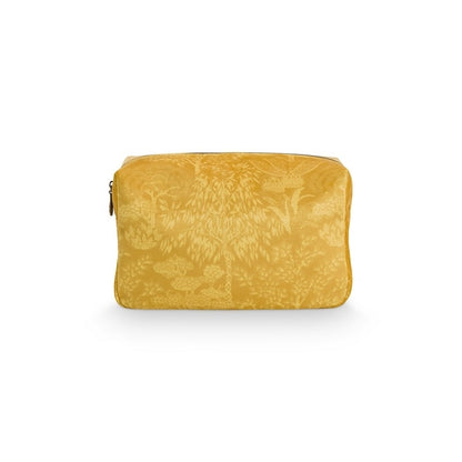 SALLE DE BAIN Rangement Trousse de toilette carrée Jaune velours L