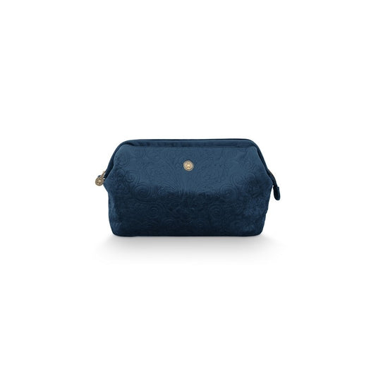 SALLE DE BAIN Rangement Trousse de Toilette Bleu Velours L
