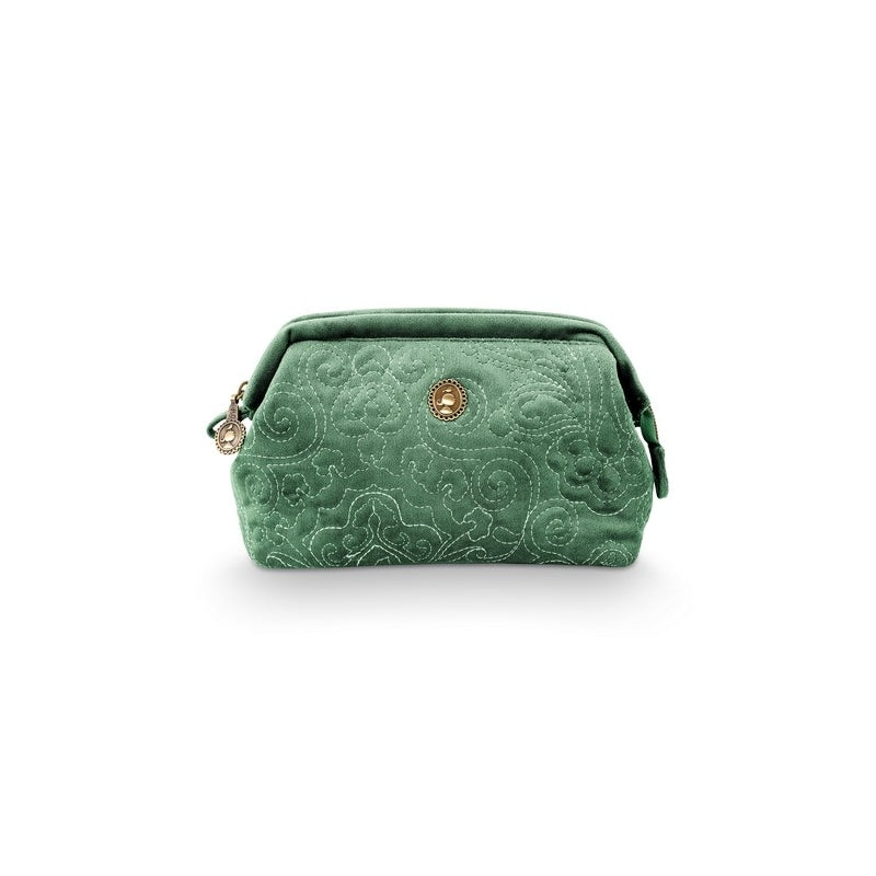 SALLE DE BAIN Rangement Trousse de toilette S Vert Velours