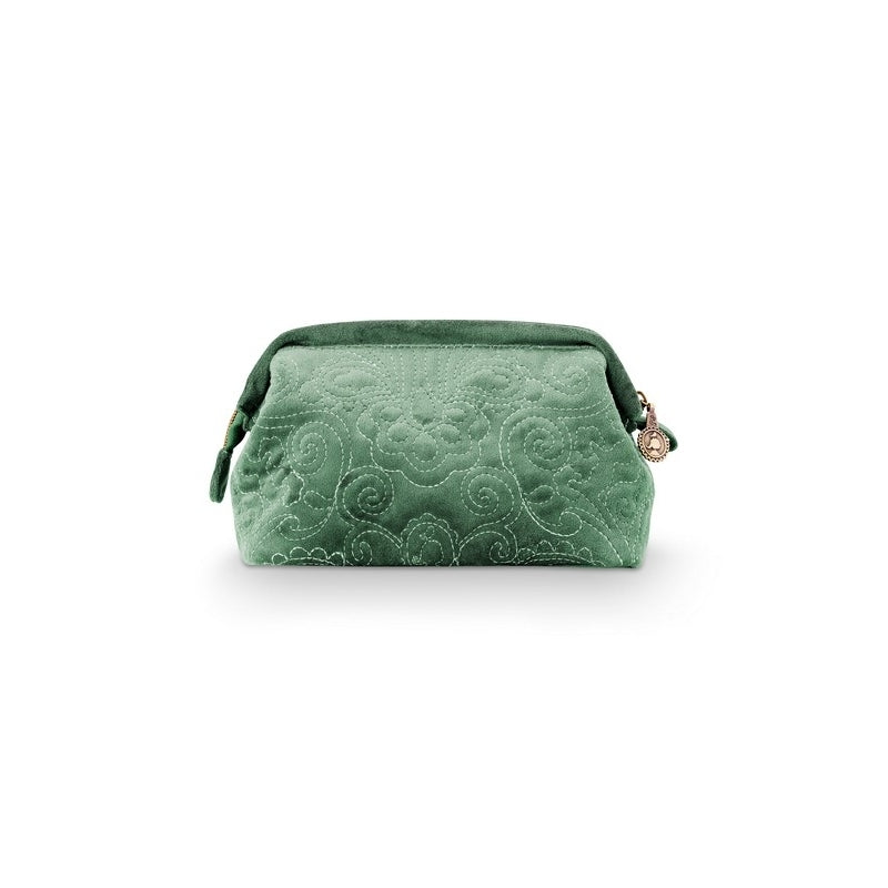 SALLE DE BAIN Rangement Trousse de toilette S Vert Velours