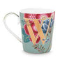 A TABLE Mug ALPHABET -W Bleu ciel en porcelaine