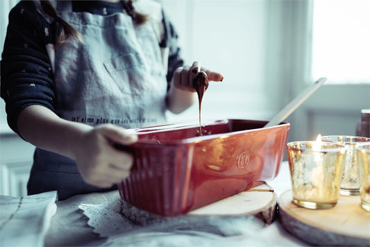 AU FOUR Moule à cake Grand Cru Rouge en céramique