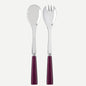 A TABLE Couverts à salade ICONE Aubergine -Inox et carbone