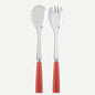 A TABLE Couverts à salade ICONE Orange -Inox et carbone