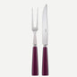 A TABLE Service à découper 2 pièces ICONE Aubergine -Inox et carbone