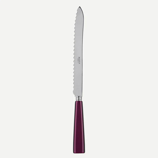 A TABLE Couteau à pain ICONE Aubergine -Inox et carbone