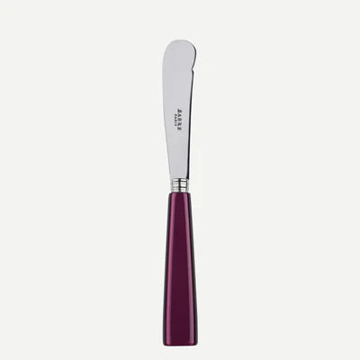 A TABLE Couteau à beurre ICONE Aubergine -Inox et carbone