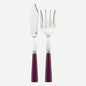 A TABLE Service à poisson ICONE Aubergine -Inox et carbone
