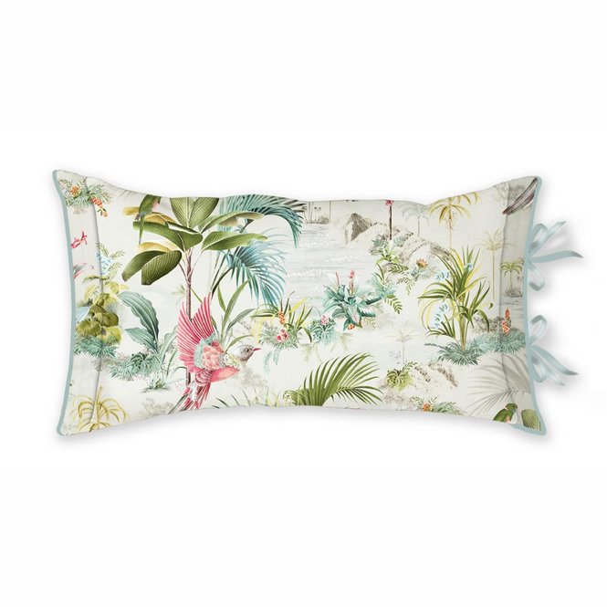 DECORATION Coussin Palm scenes Blanc