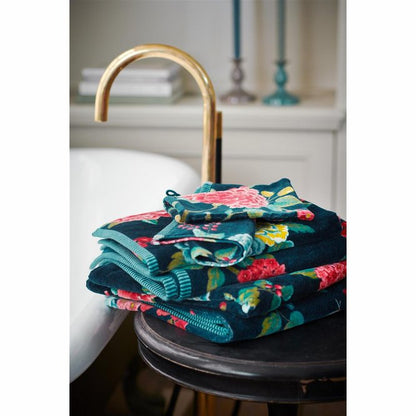 SALLE DE BAIN Serviettes de bain Good evening Bleu nuit en coton