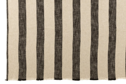 ACCESSOIRE Plaid lignes lin beige