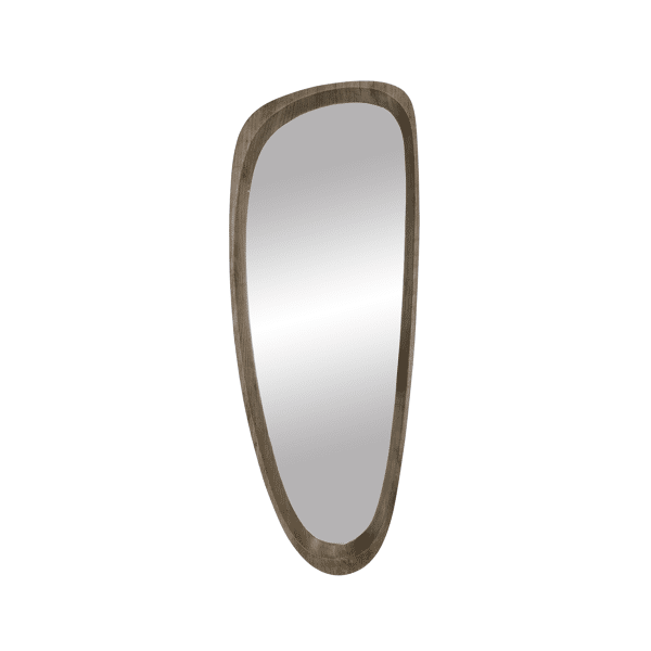 DECORATION Miroir Taupe placage en pin