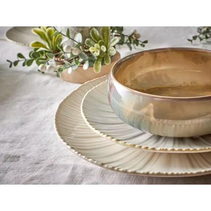 A TABLE  Assiette plate MYSA Blanc en porcelaine