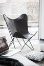 AMEUBLEMENT Chaise Lounge cuir-métal noir