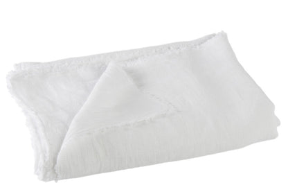 ACCESSOIRE Plaid délavé lin blanc
