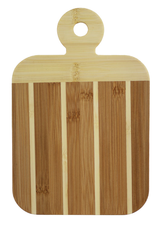 EN CUISINE Planchette bicolore avec poignée en bambou