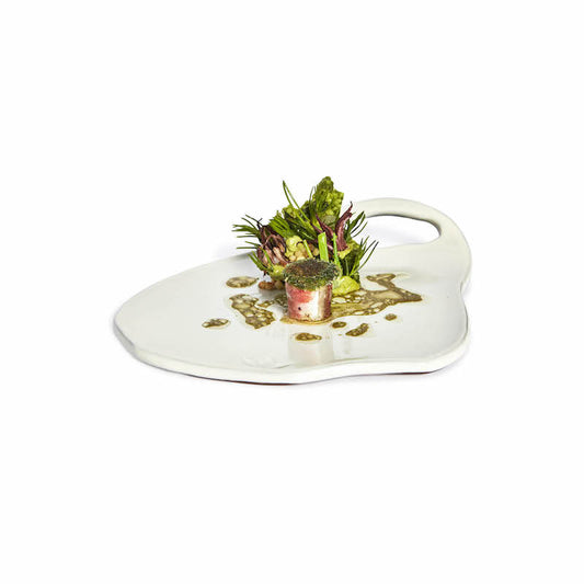 A TABLE assiette céramique LOLA -Blanc