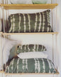 DECORATION Coussin Tye&Dye Kaki en lin