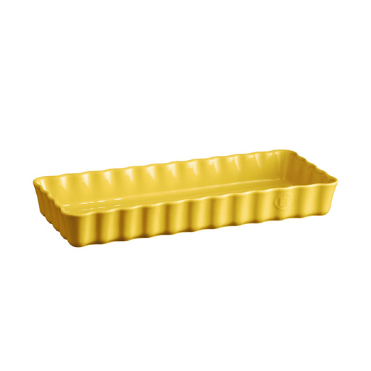 AU FOUR Long plat rectangulaire Jaune Provence en céramique