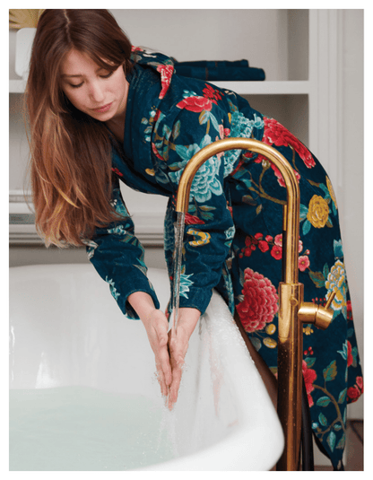 SALLE DE BAIN Peignoir GOOD EVENING BLEU NUIT M en coton