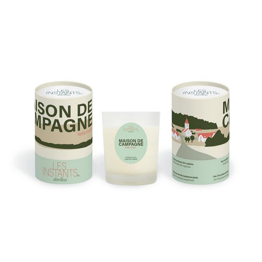 BOUGIES ET PARFUMS Bougie parfumée Les instants Maison de campagne Herbe coupée