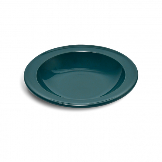 A TABLE  Assiette creuse Bleu Feu doux en céramique