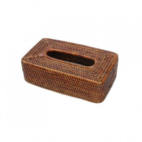 DECORATION Distributeur de mouchoirs S en rotin